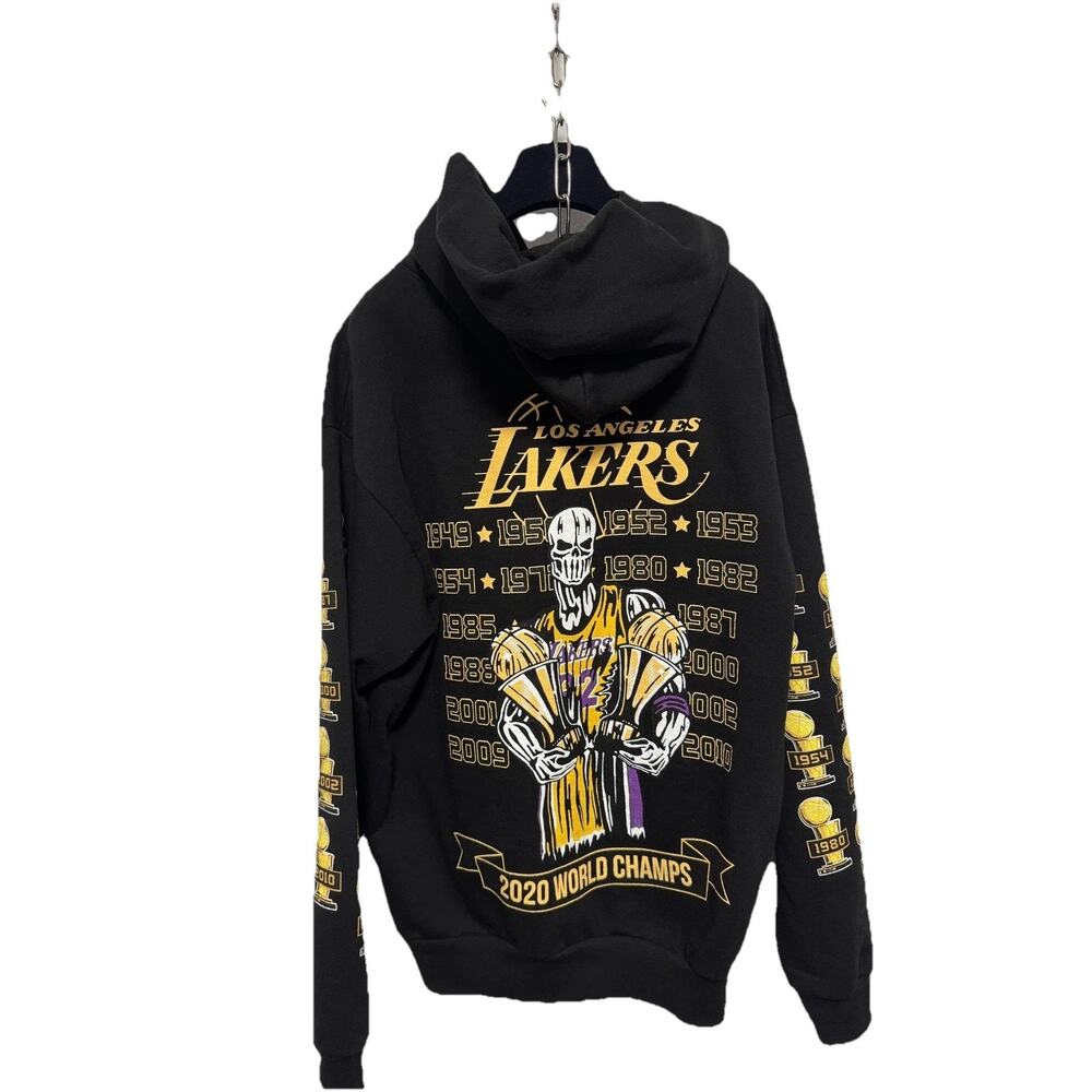Los Angeles Lakers Hoodie Mens Large Black NBA Basketball World Champs 2020